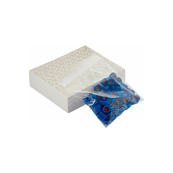 Cp Lab Safety. Wheaton 12X32 Clear Borosilicate Glass Vials, Blue Cap, PTFE/Silicone, Case of 100 W225151-0204 - main
